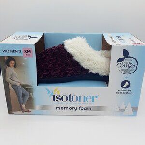 Isotoner memory foam slippers size 6.5/7 plum color